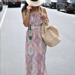 Strapless Maxi with Slit